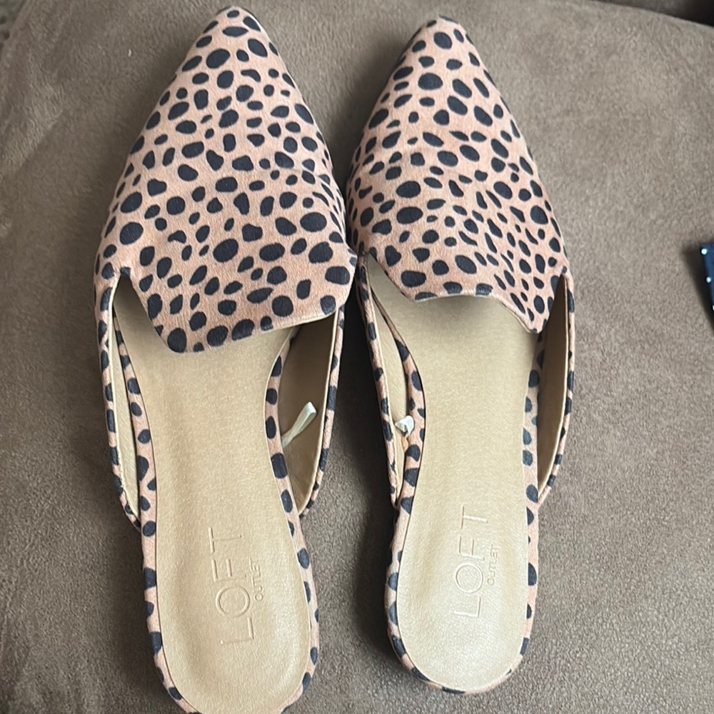LOFT Women's Leopard Print Flats